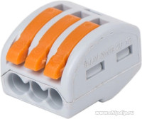 222-413, Клемма соединительная, 3 контакта, сечение провода 0.08-2.5 мм² (OBSOLETE)