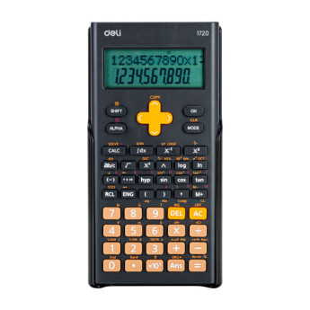 Калькулятор Deli E1720-black (черный) инженерный 10р+2р (300 функций)