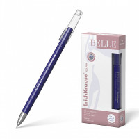 Ручка гел ERICH KRAUSE "Belle Gel", корпус синий, узел 0,5 мм, линия 0,4 мм, синяя, 17740 РАСПРОДАЖА