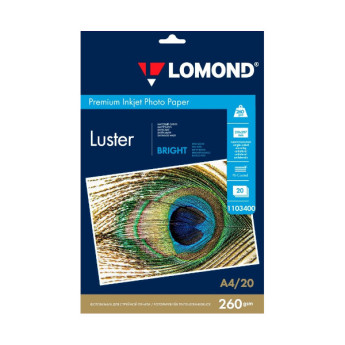 Бумага А4 Lomond Bright Luster д/стр.пр. 260г/м2, сатин, матовая 1103400 (20л)