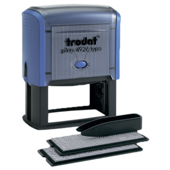 Штамп 8-стр. самонаборный 75 * 38мм Trodat 4926 синий БУ