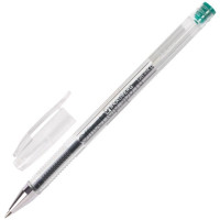 Ручка гел BRAUBERG «Jet», ЗЕЛЕНАЯ, корп прзр, узел 0,5 мм, линия письма 0,35 мм, 141021 РАСПРОДАЖА