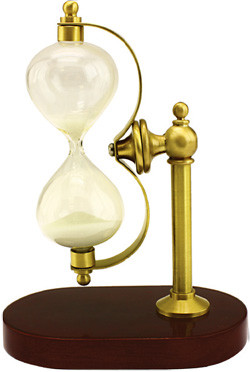 Часы песочные на 3 минуты; 10х6х14 см; металл, дерево (6628) РАСПРОДАЖА