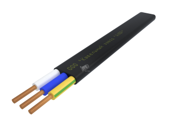 Кабель ВВГ-Пнг(А)-LS 3х1.5(N,PE)-0.660 однопроволочный плоский