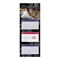 Календарь настен. кварт. 2024г "В мире животных" 3бл., 4гр., бегун. 3Кв4гр2ц_11866 Hatber