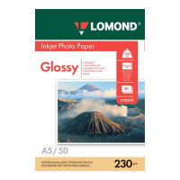 Бумага А5 Lomond д/стр.пр. 230г/м2, глянцевая, односторонняя 0102070 (50л)