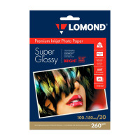 Бумага А6 Lomond д/стр.пр. 260г/м2, суперглянцевая, односторонняя 1103102 (20л)