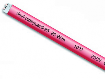 Нагревательный кабель саморегулируемый DEVI-Pipeguard 25 красный