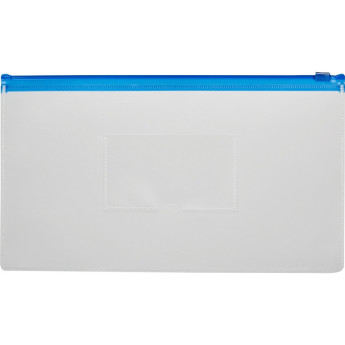 Папка на молнии "ZIP" д/билетов 265x148mm,160мкм синий 169397 РАСПРОДАЖА