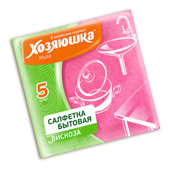 Салфетка универсальная  вискозная 5 шт 30*38 см/130