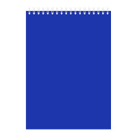 Блокнот А5 40л Офис-Лидер синий, на гребне 03579