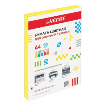 Бумага А4 80г/100л желтый интенсив 2072213 deVENTE